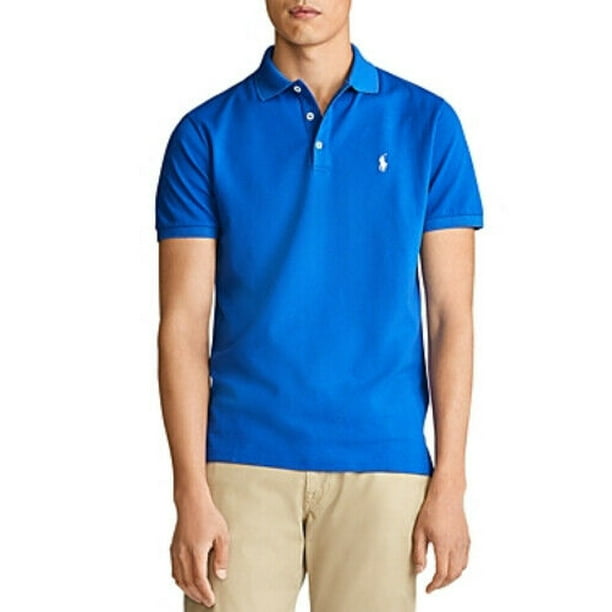 Polo Ralph Lauren Custom Slim Fit Stretch Polo Shirt Blue Mens XXL -  