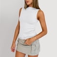 thumbnail image 5 of Lumtrix Tank Tops For Women Ribbed Boat Neck Slim Fitted Ruched Basic Sleeveless Shirts 2026 Summer Clothes White S, 5 of 6