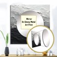 thumbnail image 3 of Designart "Monochrome Paint Wave Minimalism" coastal Square Mirror For Wall Decor - Large Black Square Printed Wall Mirror Art - Square Coastal Mirror - Wall Mounted Square Large Mirror, 3 of 5