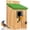 Green - 1 Pack, variant on 2 Pack Bird Houses for Outside - Cedar Bluebird Houses with Metal Predator Guard, Birdhouse for Wren Bluebirds Finches Swallows, Carbonized Wooden (Assembly Required)