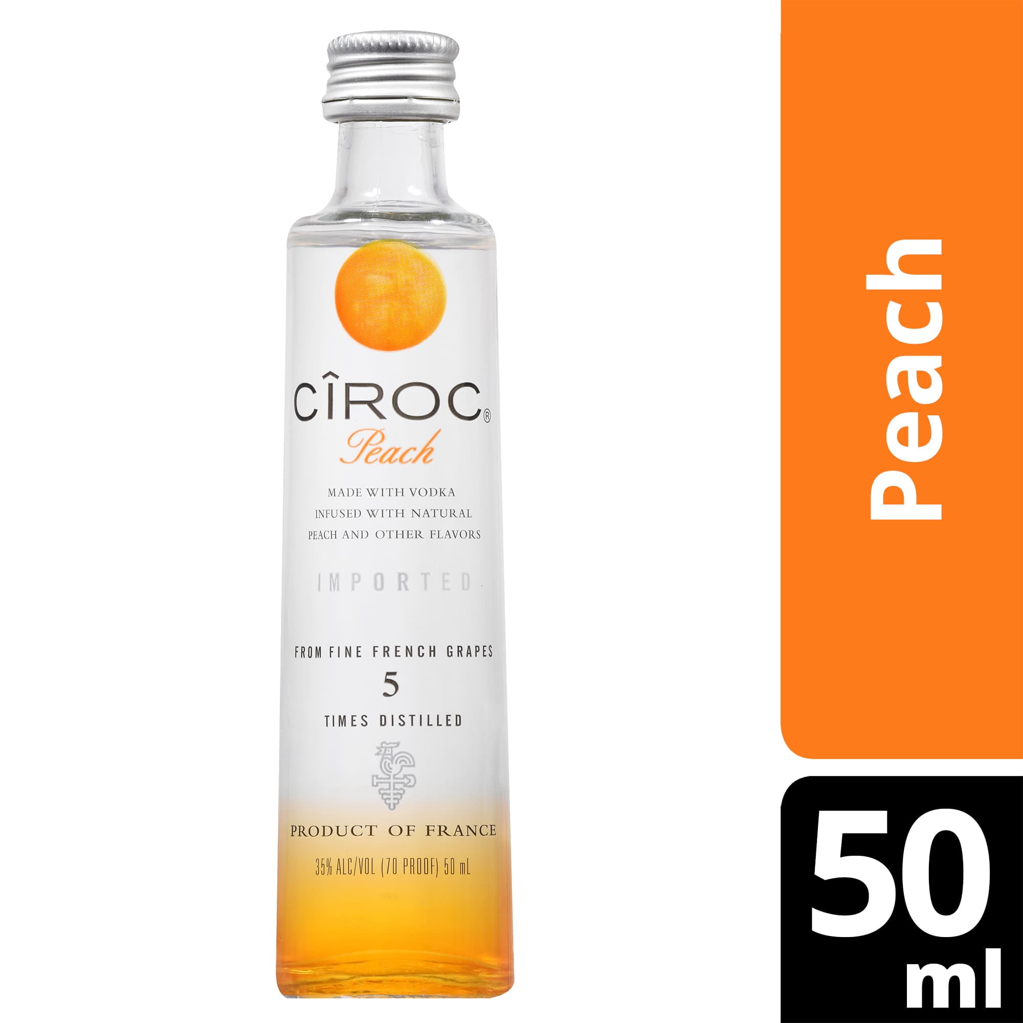 CIROC Peach, 50 mL, 70 Proof (Made with Vodka Infused with Natural