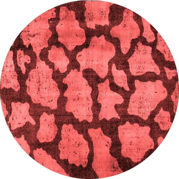 Ahgly Company Indoor Round Persian Red Bohemian Area Rugs, 8' Round