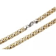 thumbnail image 4 of HOOUN 10mm 24inch Large Stainless steel Flat Byzantine chain Necklace Unisex Mens, 4 of 4