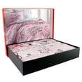 thumbnail image 3 of Pink Butterfly Duvet Cover Set, Twin Size Duvet Cover, 1 Duvet Cover, 1 Fitted Sheet and 2 Pillowcases, Iron Safe, Hypoallergenic, Breathable Bedding Set, Machine Washable, 3 of 7