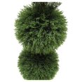 Everyday 4' Artificial Potted Cedar Triple Boxwood Topiary Lifelike