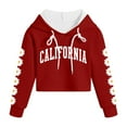 thumbnail image 5 of KPOPLK Kids Boys Girls Hoodie Pullover 4-15Y Sweatshirts 44D Cool Top(10-11 Y,Red), 5 of 6