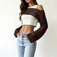 thumbnail image 5 of Women's Cropped Knit Shrug Top Lightweight Bell Sleeve Summer Cover-Up, Soft Breathable Cropped Cardigan Shrug for Casual & Beach, Cropped Shrug Women, 5 of 6