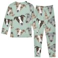 thumbnail image 2 of joogoo Dogs Cartoon Heads 2 Piece Long Sleeve Tee and Pants Cotton Pajama Set 8Y, 2 of 7