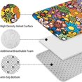 thumbnail image 5 of Pioneer Flower Floral Print Pattern Bathroom Rugs Sets 3 Piece,Toilet Cover Set,Absorbent Non Slip Bathroom Mats Sets with U-Shaped Contour Rug Toilet Rug Set, 5 of 5