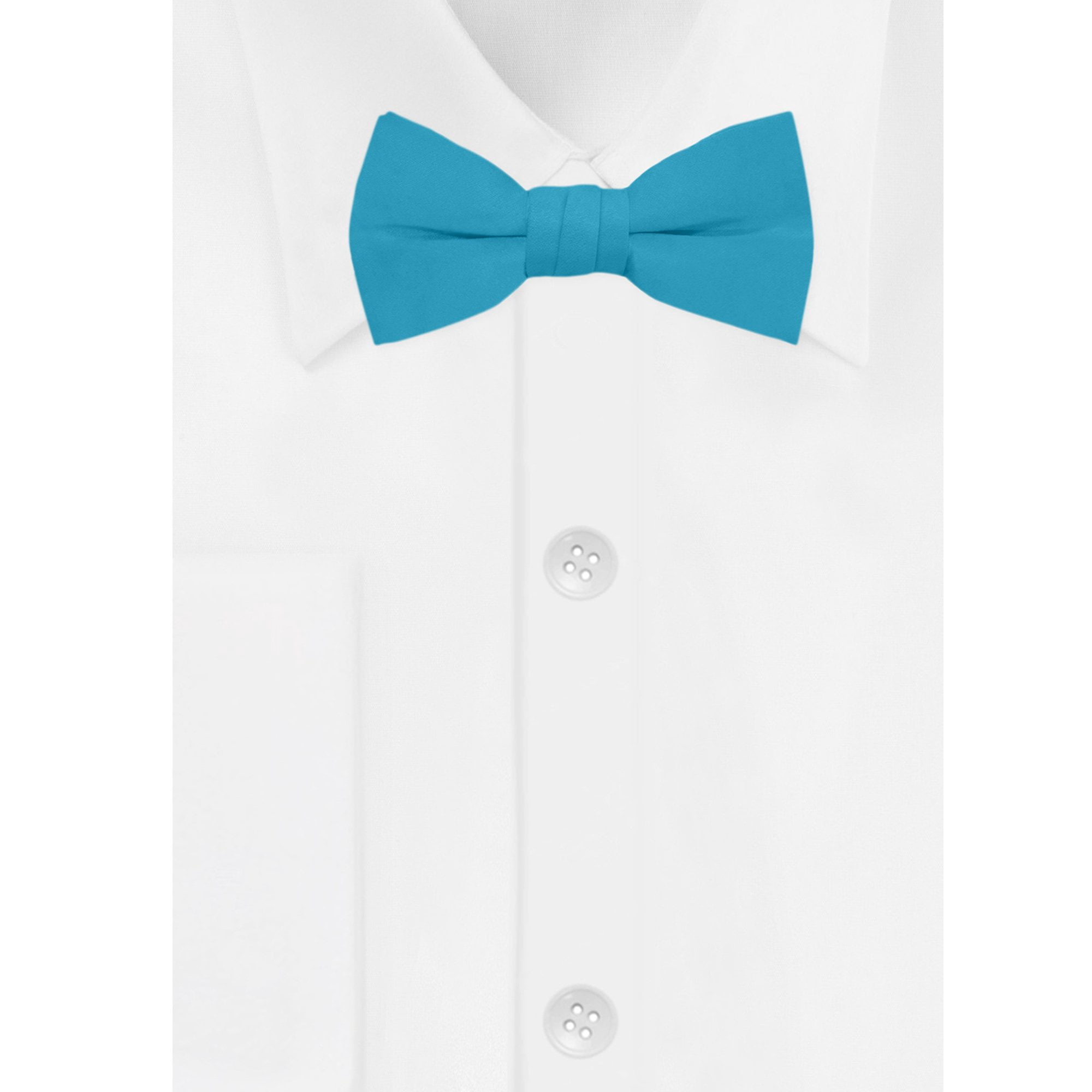 Jacob Alexander Seersucker Father & Son Matching Bow Tie Set – Pre-Tied Banded Bow Ties In Baby Blue, 100% Cotton, Adjustable Bands