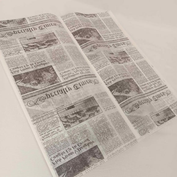 Oasis Supply, Deli Paper Sheets Sandwich Wrap Paper - Food Wrapping grease Resistant checkered Basket Liners, 12 x 12 (Newspap