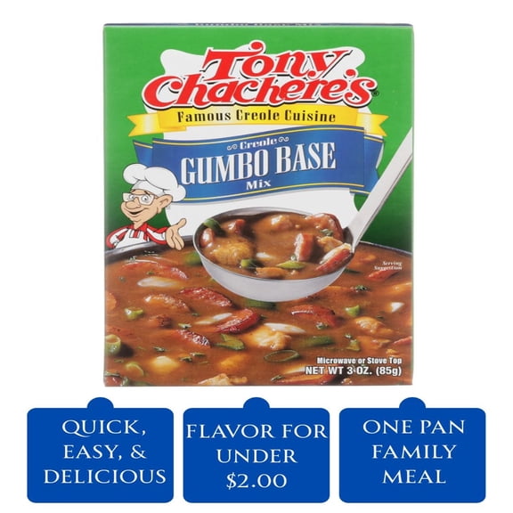 Tony Chachere’s, Gumbo, Base Mix, Cajun, 3 oz