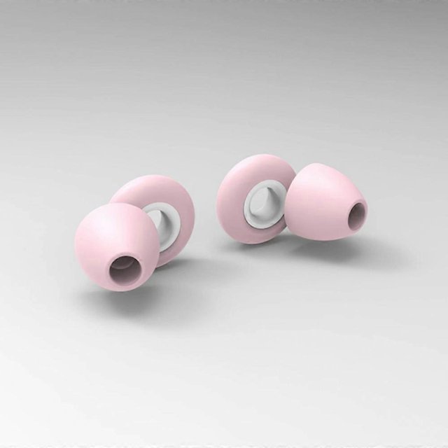 Tapones para los oídos con cancelación de ruido profesional, protección auditiva, para dormir, escuchar música y trabajar, color rosa