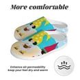 thumbnail image 6 of Daiia Gnomes On The Beach Print Women’s Fuzzy Slippers Memory Foam Lightweight House Shoes Cozy Loafer Flannel House Shoes-42/43, 6 of 7