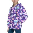 thumbnail image 2 of Daiia Skull mushroom colorful for Boys Fashion Hoodies & Sweatshirts with Kangaroo Pocket,Hooded Sweatshirt for Kid, Breathable& Moisture Wicking-X-Large, 2 of 6