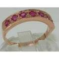 thumbnail image 2 of LBG 14k Rose Gold Natural Ruby Womens Eternity Ring - 7.25 - Sizes 4 to 12 Available, 2 of 5