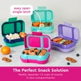 thumbnail image 5 of Bentgo Kids Snack - 2 Compartment Leak-Proof Bento-Style Food Storage for Snacks and Small Meals, Easy-Open Latch, Dishwasher Safe, and BPA-Free - Ideal for Ages 3+ (Fuchsia/Teal), 5 of 9