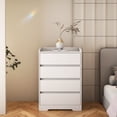 thumbnail image 5 of 4-Drawer Dresser, Chest of Drawers Without Handle, 100% Waterproof White Dresser with Sturdy Frame for Bedroom/Living Room/Entryway/Hallway/Office, 5 of 9