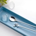 thumbnail image 5 of YEUHTLL Long Handle Iced Tea Spoons set Creative Gold Leaf Cocktail Stirring Spoons, Premium Food Grade Stainless Steel, Mirror Finish & Dishwasher Safe, 5 of 17
