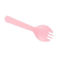 thumbnail image 2 of 100 Pcs Disposable Plastic Sporks - 4.4" Individually Wrapped Forks, 2 in 1 Forks and Spoons, Convenient Small Forks Alternative for Desserts, Yogurt, Ice Cream, Fruit, Salad & Birthday Cake (Pink), 2 of 6