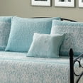 thumbnail image 6 of Home Soft Things 6-Piece Reversible Quilted Daybed Set w/ Bedskirt, Shams & Pillow - Emma Teal, 75"x39", 6 of 6