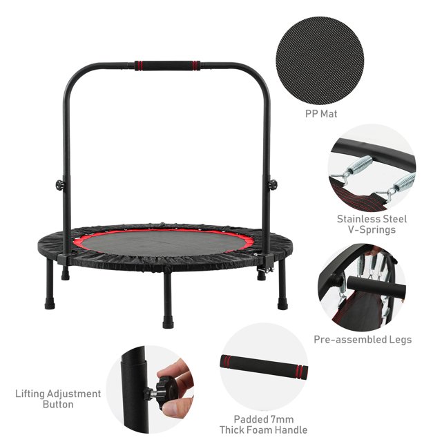 Indoor Trampoline Portable Fitness Rebounder Jumping Aerobic Workout