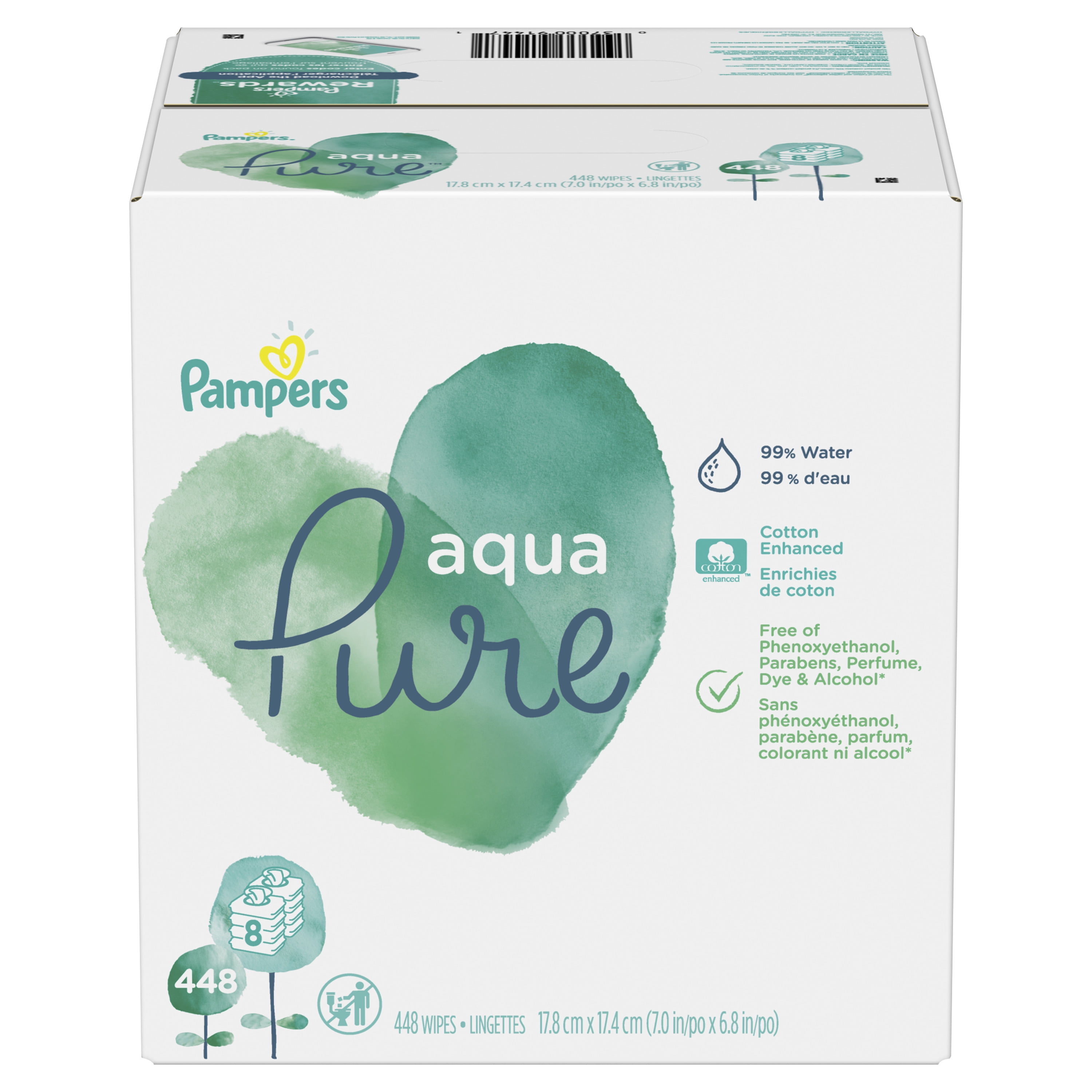 aqua pure pampers wipes