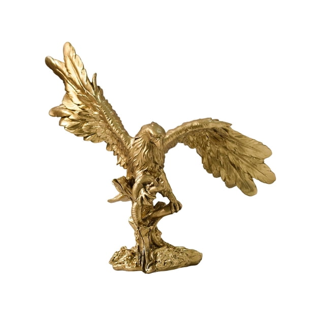 Figura de águila, estatua de resina coleccionable, adorno de escritorio, decoración moderna para el hogar. depredación
