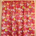 thumbnail image 2 of Cotton Curtain Floral Print 58 Inch Wide Hawaiian Tropical Red, 2 of 3