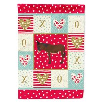 Carolines Treasures CK5280GF 11 x 0.01 x 15 in. Zamorano-Leones Donkey Love Flag Garden Size