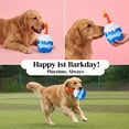 thumbnail image 5 of Dog Birthday Cake Toy Accessories for Girl Boy Gifts, OEIKPFN Squeaky Plush Toy for Dog Birthday Party Decor Favor for Large, Medium and Small Dogs (1st,Blue), 5 of 7