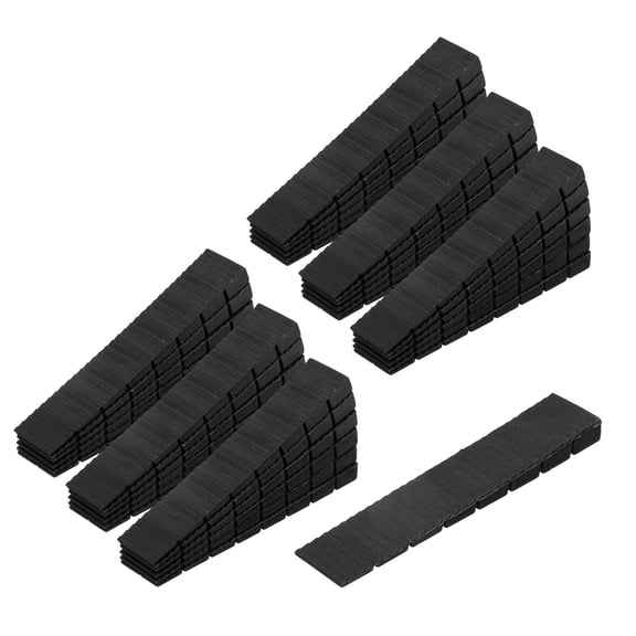 36 Pack Plastic Furniture Shims, Wedges Shims for Leveling Cut-to-fit Furniture Levelers for Uneven Floors Toilet Table Cabinet (Black)