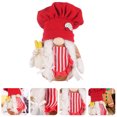 thumbnail image 3 of Navidad Chef de punto rojo Rudolph Adorno de muñeca Decoración de ventanas de muñeca, 3 of 8