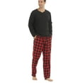 thumbnail image 6 of LANBAOSI Men Pajamas Set Comfy Plaid Flannel Pants And Microfleece Shirt Size XL, 6 of 6