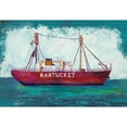 thumbnail image 3 of Averinos, Melissa 14x11 Black Modern Framed Museum Art Print Titled - Nantucket Lightship Blue Green, 3 of 5