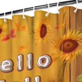 thumbnail image 3 of Hello Fall Pumpkin Maple Leaf Shower Curtain,Washable Show Curtain with Hooks Retro Polyester Fabric Curtains for Bathroom Bathtub Autumn Holiday, 3 of 5