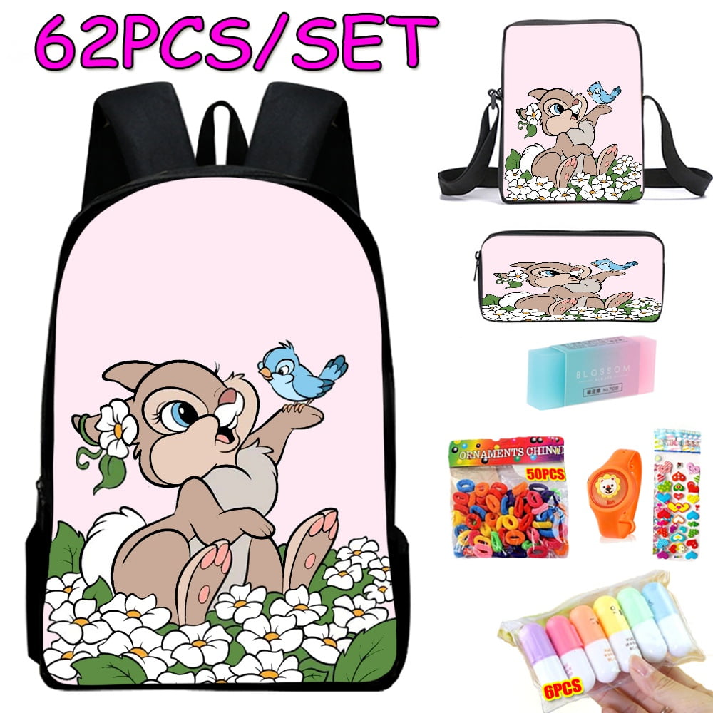 Bambi Kids Backpack Charming Funny Cartoons Middle Girls Kids Book Bag with Pencil Case 62Pcs/Set for Boys Aged 7 to 15 Years Good Gift For Girls Boys Bambi Kids Backpack Charming Funny Cartoons Middle Girls Kids Book Bag with Pencil Case 62Pcs/Set for Boys Aged 7 to 15 Years Good Gift For Girls Boys