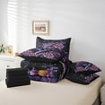 thumbnail image 5 of Erosebridal Western Purple Dragon Bedding Sets King Size,Chic Floral Comforter Sets with Sheets,Starry Sky Trippy Galaxy Bed in a Bag King Size For Youth,Microfiber Bedroom Decor Reversible,7-Piece, 5 of 6