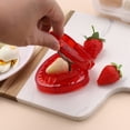 thumbnail image 2 of Mini cortador de fresas de cocina, cortador de frutas de acero inoxidable para pasteles, dispositivo de bricolaje para la cocina del hogar, ideal para pasteles, tartas y decoraciones, 2 of 5