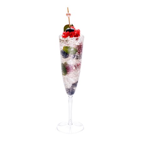 100 disposable plastic champagne flutes