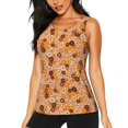 thumbnail image 1 of Fotbe Hippie Ditsy Floral Blusas Sin Mangas para Mujer – Estilo Casual, Corte Suelto, Slim-Fit, Cuello Redondo Deportivo, Tops de Verano para Gimnasio y Yoga-X-Large, 1 of 1