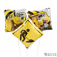 Construction Zone Mylar Balloons
