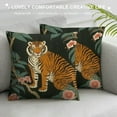 thumbnail image 3 of Nawypu  Tiger Pillow Cover Peacock Forest Animal Decorative Throw Pillows Case Cushion Cover for Bedroom Sofa Living Room Couch Chair Office, 3 of 5