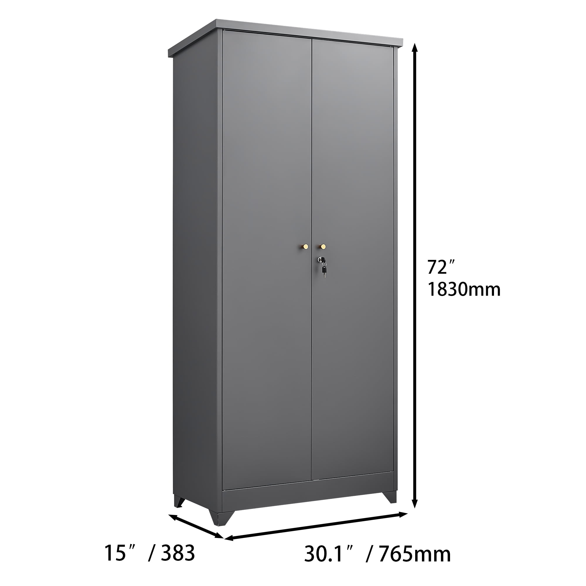 Outdoor Cabinet Outdoor Storage Cabinet Waterproof, Storage Cabinet cabinet with Shelves, Vertical Tall Garden Storage cabient & Outdoor Storage Cabinet Weatherproof for Outside in light gray