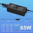 thumbnail image 3 of Cargador portátil VUOHOEG 65W para Dell Inspiron 15 3000 5000 7000, 3 of 7