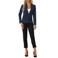 thumbnail image 2 of INSPIRE CHIC Women's Stand Collar Jacket Long Sleeve Casual Blazer with Pockets, 2 of 5