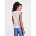 thumbnail image 4 of Scenario Women's Texture Peplum Tank Sweater, Lightweight, Sizes XS-XXXL, 4 of 6