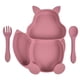 thumbnail image 1 of Kids Tableware Set Baby Suction Cup Plate Silicone Baby Plate Placemat Silicone Placemat Baby Tableware Set Plate, for Training Eating (Squirrel-Pink), 1 of 5