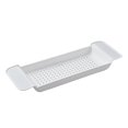 thumbnail image 1 of Multipurpose Bathtub Tray Adjustable Length Bathtub Organizer Tray Storage White, 1 of 8