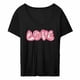 thumbnail image 3 of Camiseta de manga corta para mujer, ropa holgada, con estampado gráfico, transpirable, básica, para oficina, compras y desplazamientos. S, 3 of 9